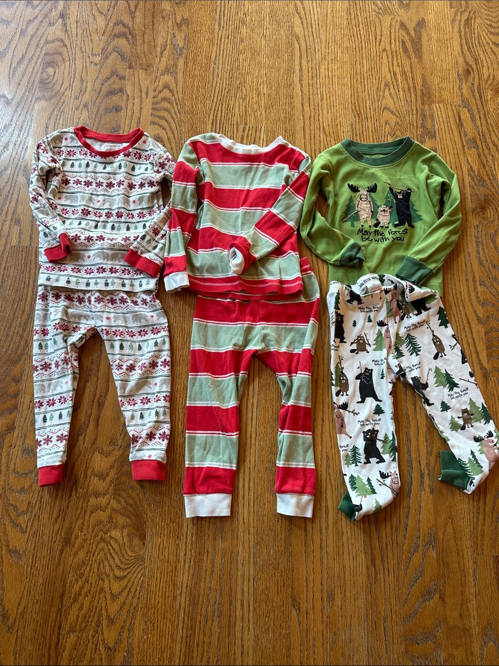 Burt's Bees Baby Red, Green, White Holiday Print Shirt